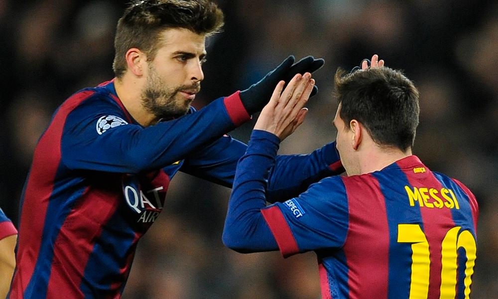 Pique och Messi.