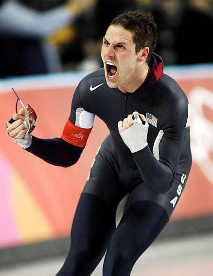 Chad Hedrick tog OS-guld på 5 000 meter i går.