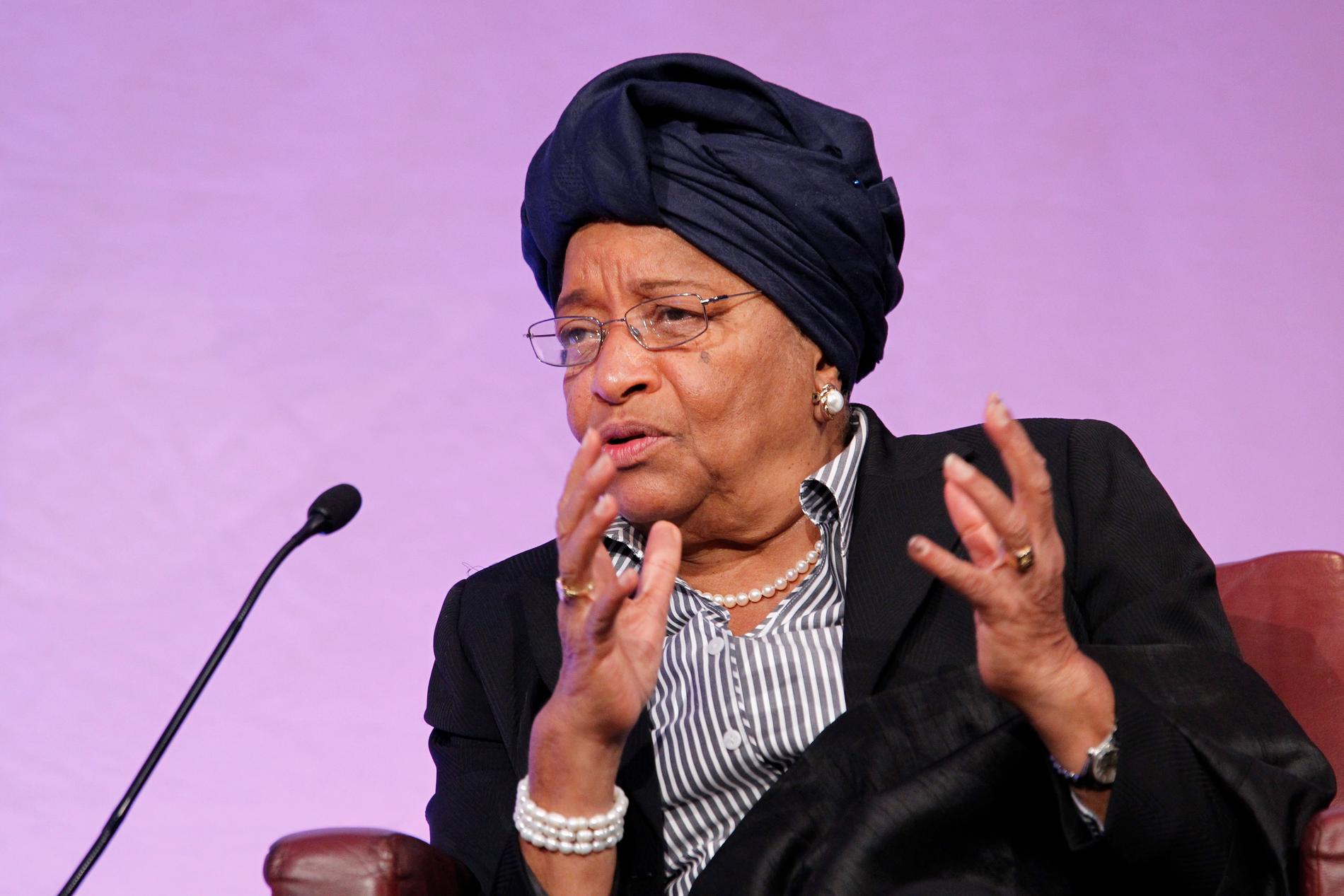 Liberias förra president Ellen Johnson Sirleaf har lett panelen som utvärderat den globala responsen på utbrottet av covid-19. Arkivbild.