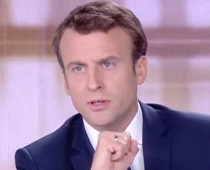 Emmanuel Macron tycker att Le Pen bara förmedlar en känsla av nederlag.