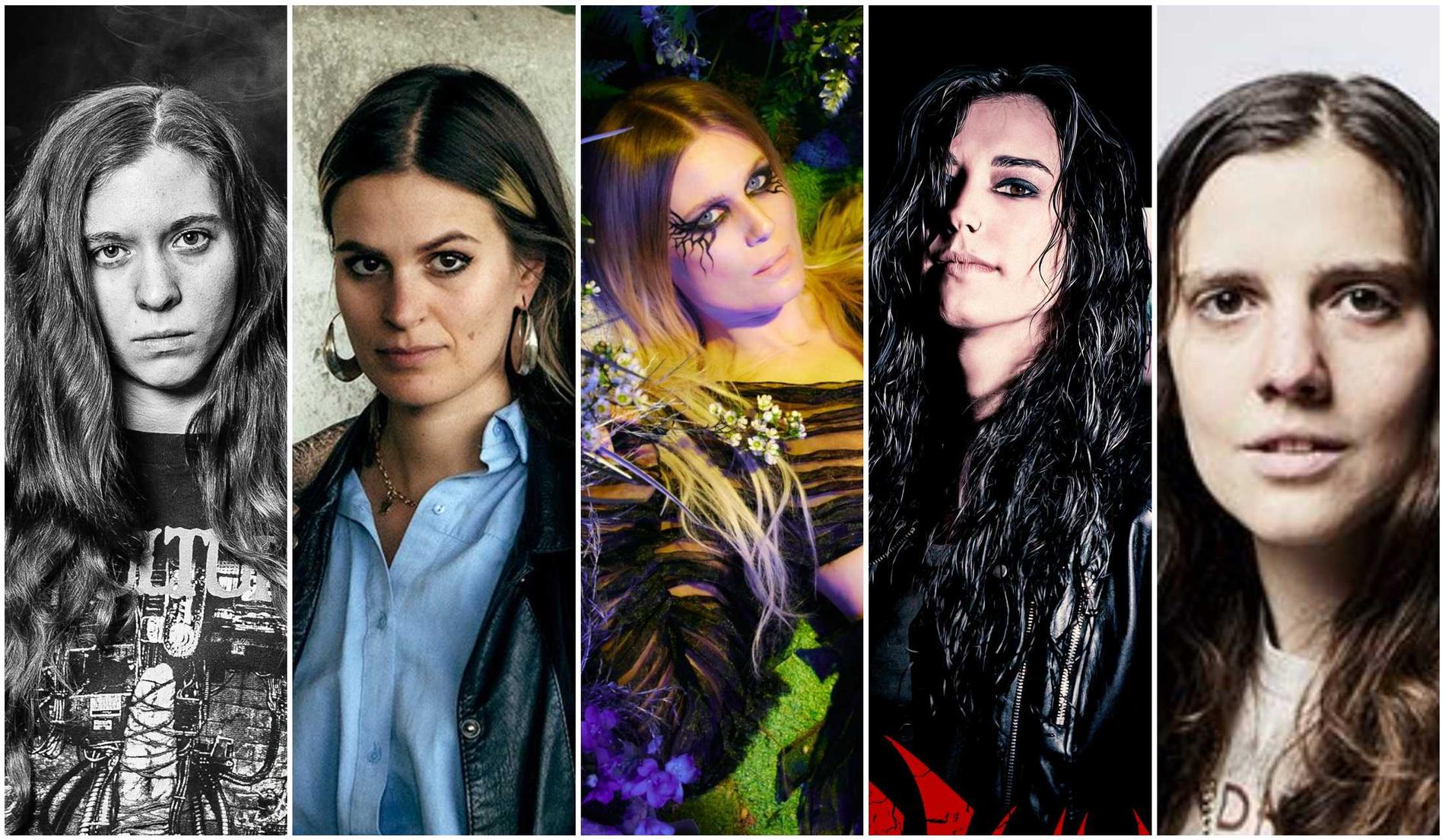 Några kvinnliga metalmusiker som just nu är singel- eller skivaktuella: Reba Meyers (Code Orange), Stefanie Mannaerts (Brutus), Amalie Bruun (Myrkur), Helena Kotina (Nervosa) och Gina Gleason (Baroness).