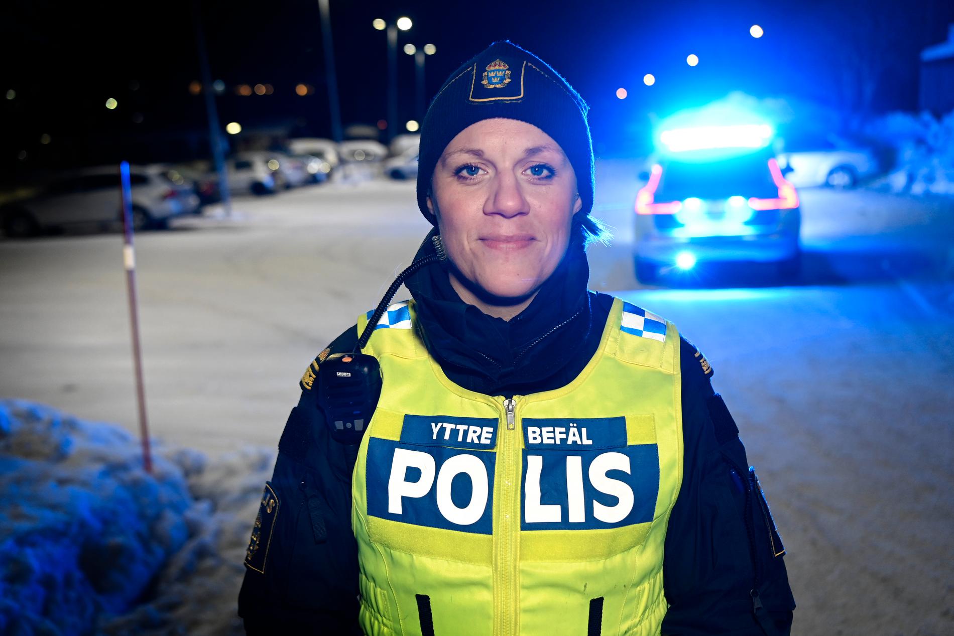 Hanna Stoltz, polisens yttre befäl i Sundsvall.
