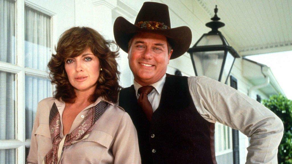 Linda Gray och Larry Hagman i ”Dallas”.