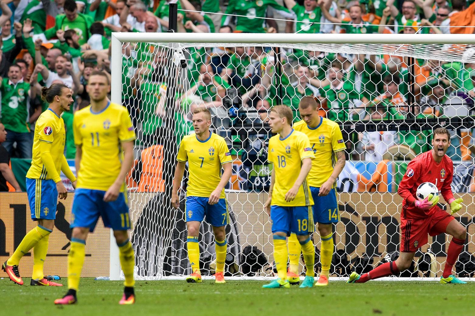 Sverige blev överraskade av Irlands spelstil.