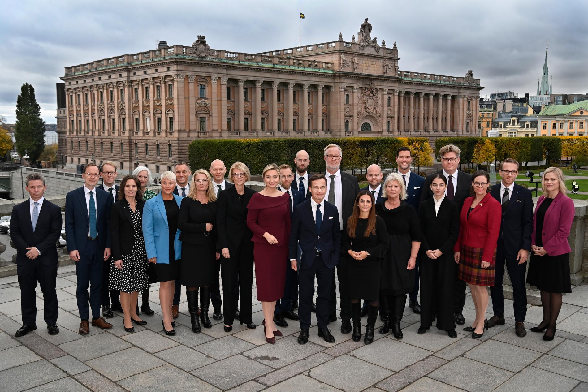 Alla ministrar i Ulf Kristerssons regering. 