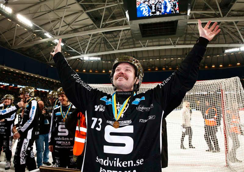 Magnus Muhrén efter SM-finalen 2014, då Sandviken tog guld.
