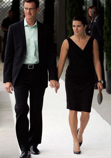 Danica Patrick tillsammans med sin man Paul Hospenthal.