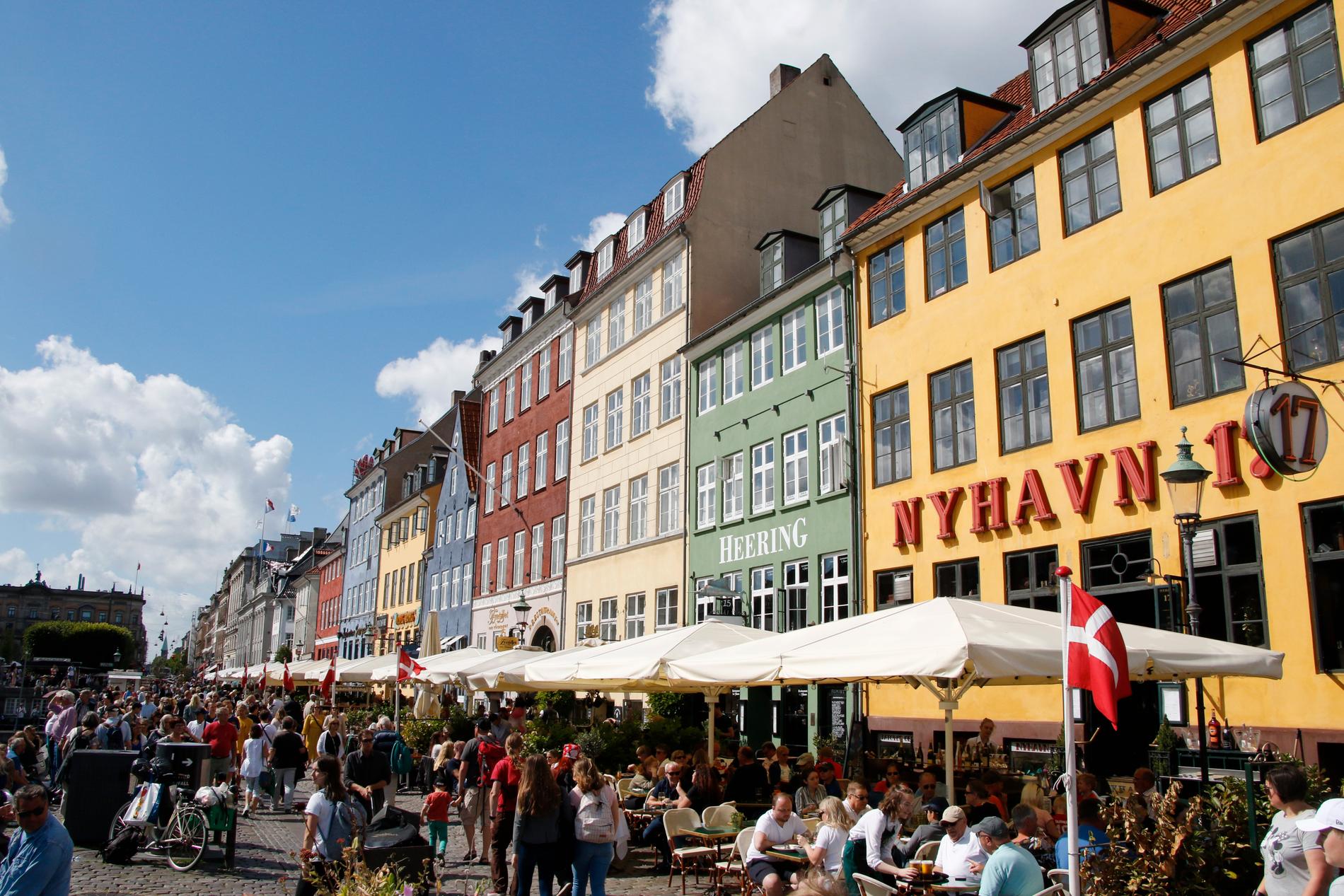 Det populära restaurangområdet Nyhavn i Köpenhamn. Arkivbild.