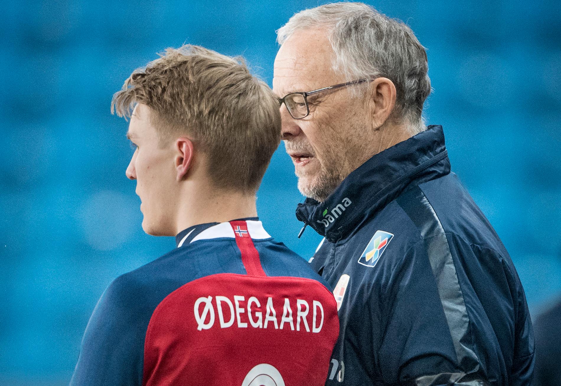 Ödegaard och Lagerbäck i norska landslaget