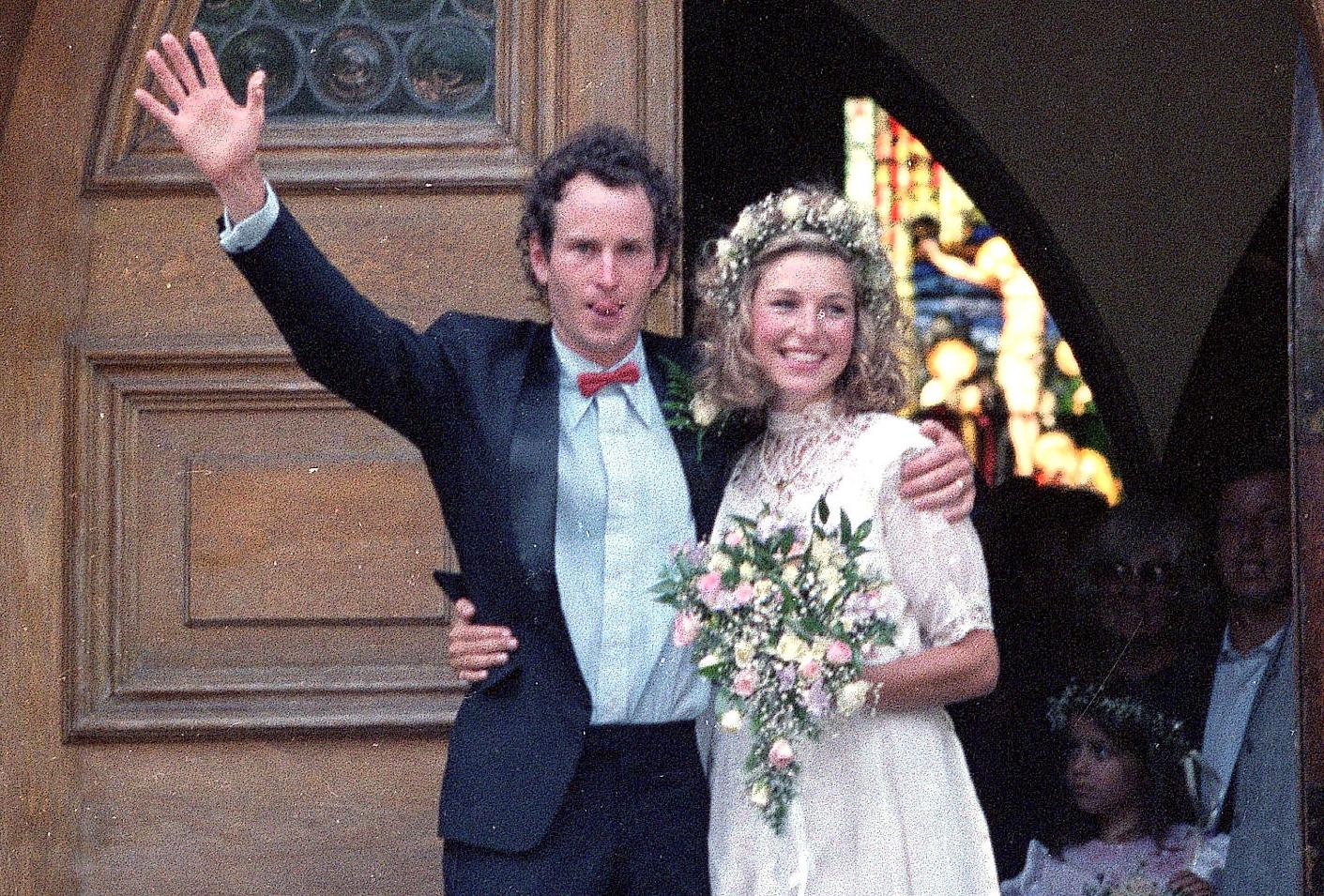 John McEnroe och Tatum O'Neal gifter sig 1986.