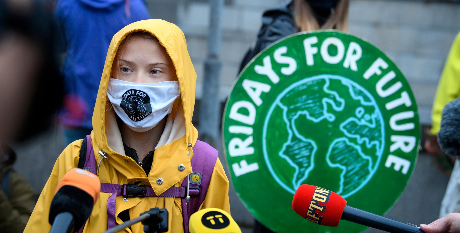 Greta Thunberg fortsätter att strejka för klimatet på fredagar även under coronapandemin.