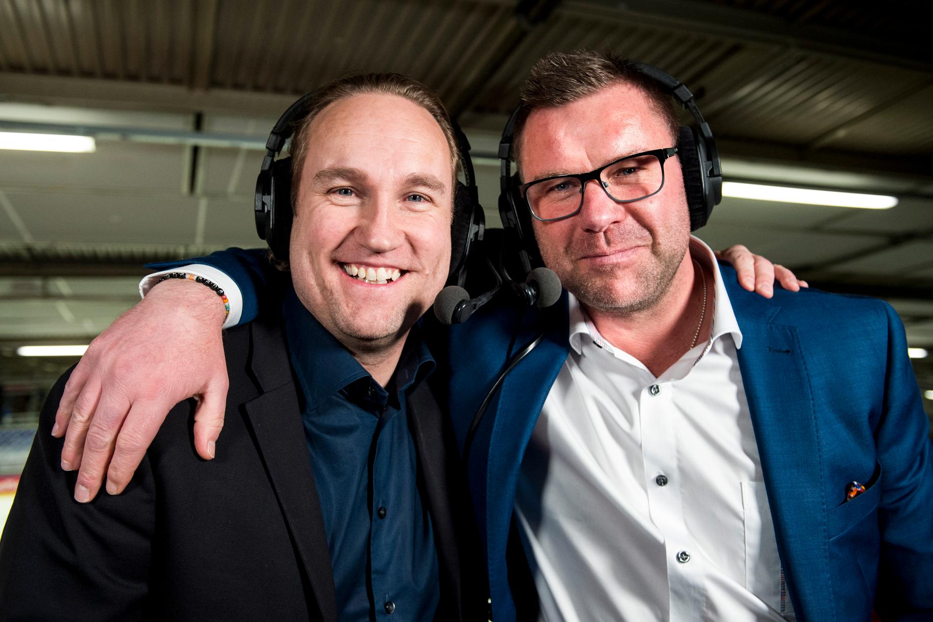 Patrik Ross och Chris Härenstam i SVT-studion