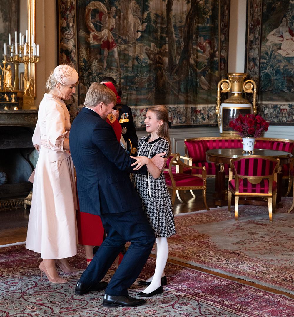 Prinsessan Estelle fick vara med vid sitt första statsbesök när hennes gudfar kung Willem Alexander och hans fru drottning Máxima besökte Stockholm. 