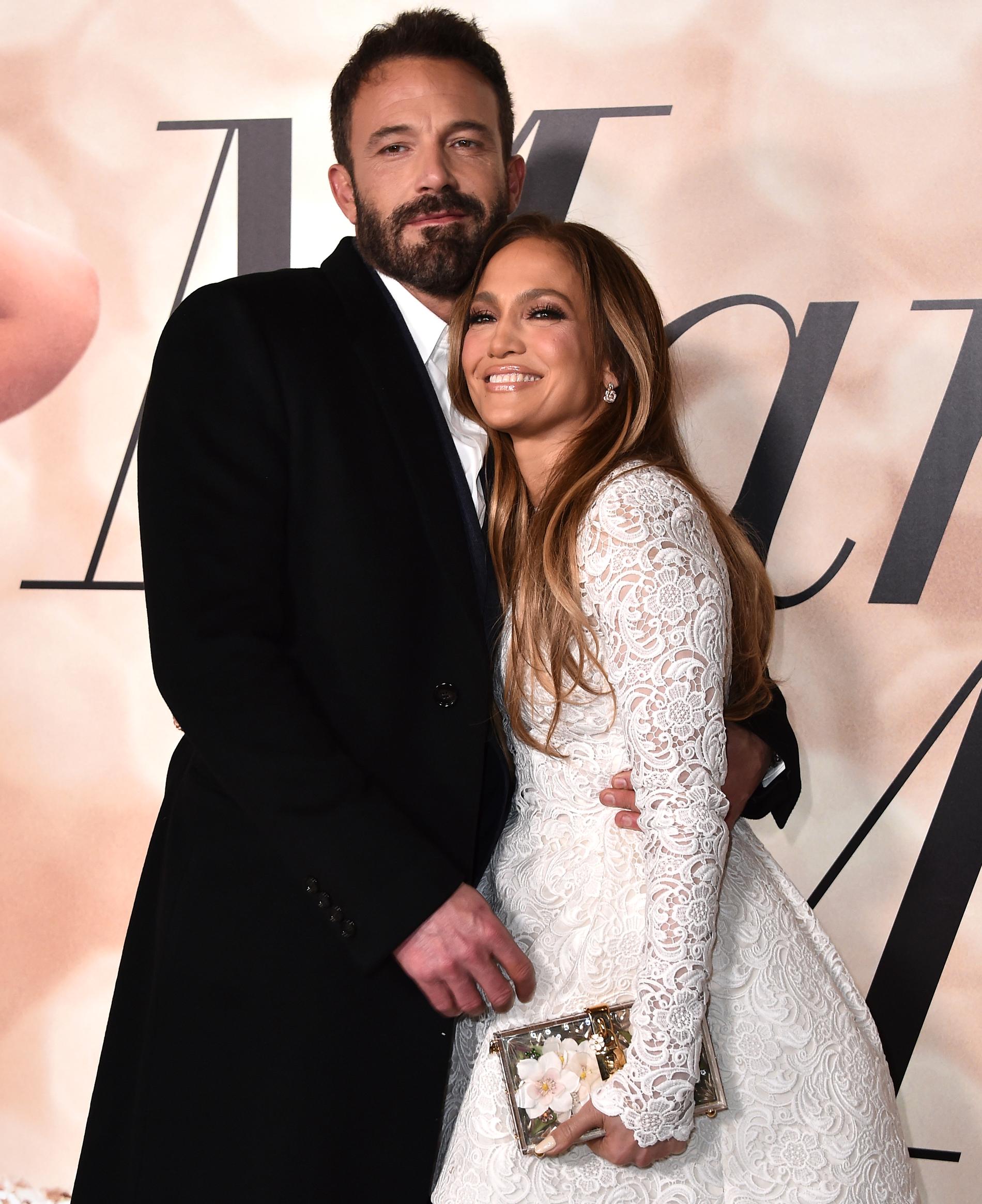 Ben Affleck och Jennifer Lopez på specialvisning av ”Marry me”.