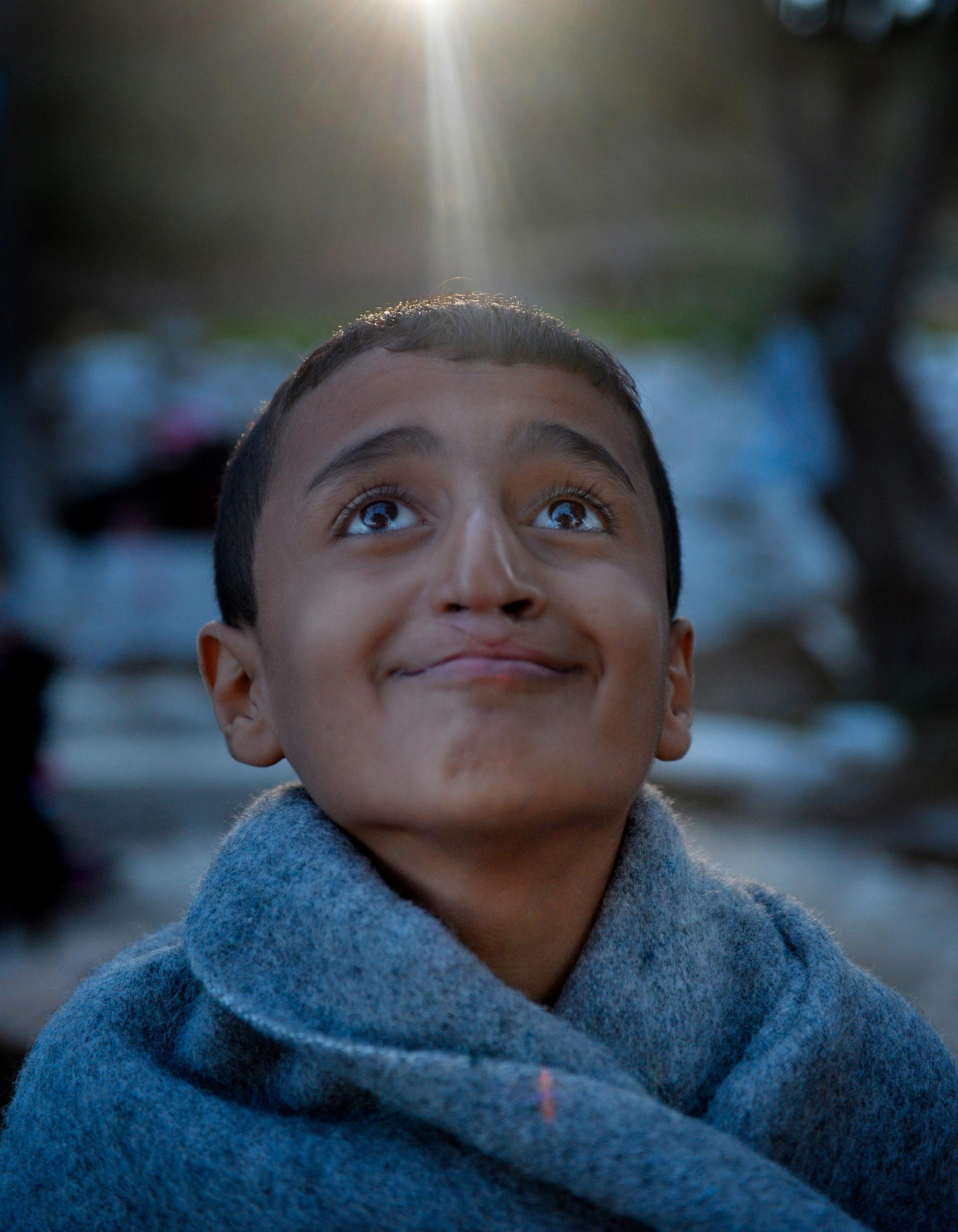Mahmud, 12, överlevde resan över Medelhavet.