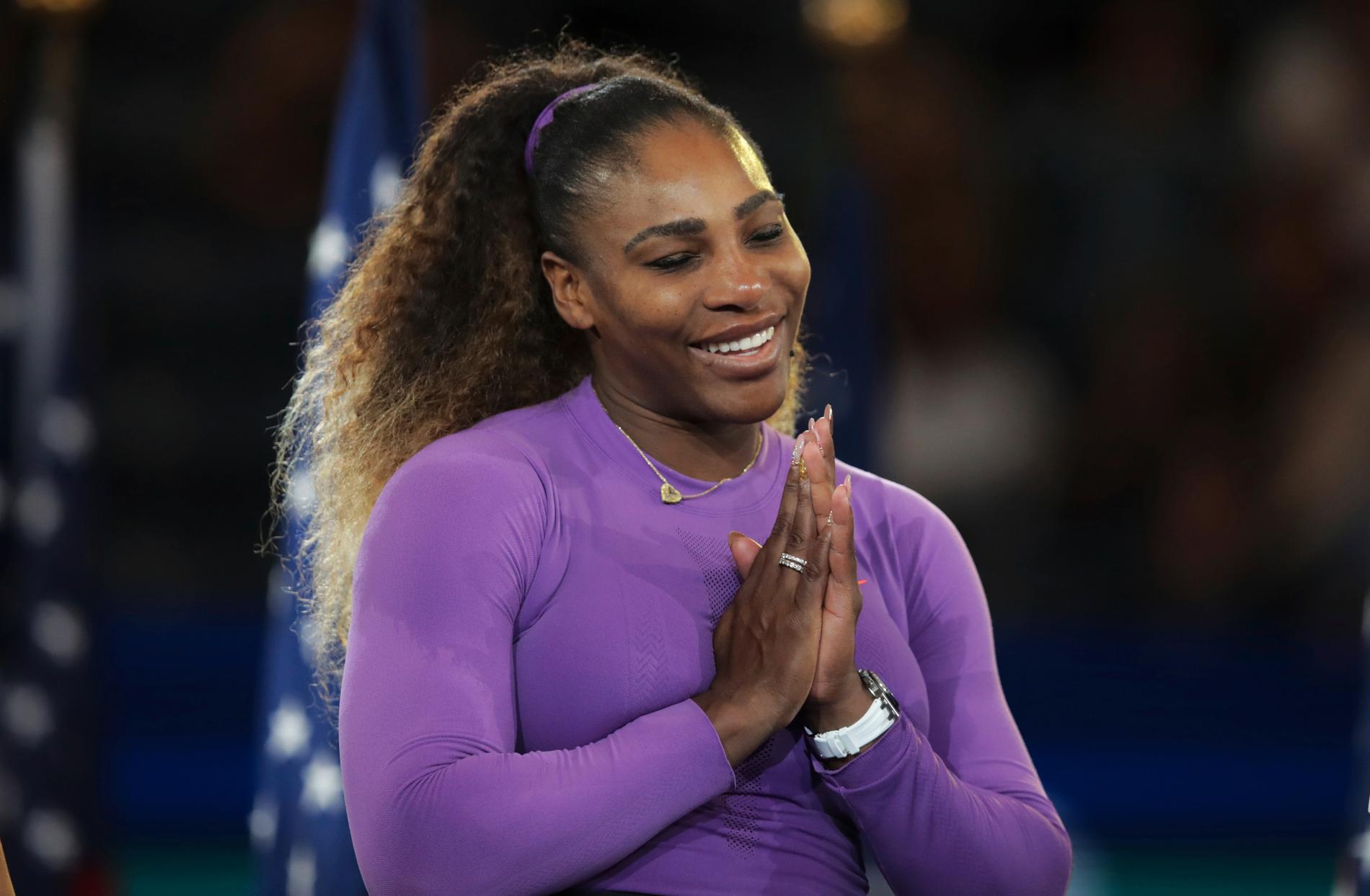 Serena Williams är en av flera tennisstjärnor som ska spela uppvisningsmatcher för att hjälpa offren för bränderna i Australien. Arkivbild.