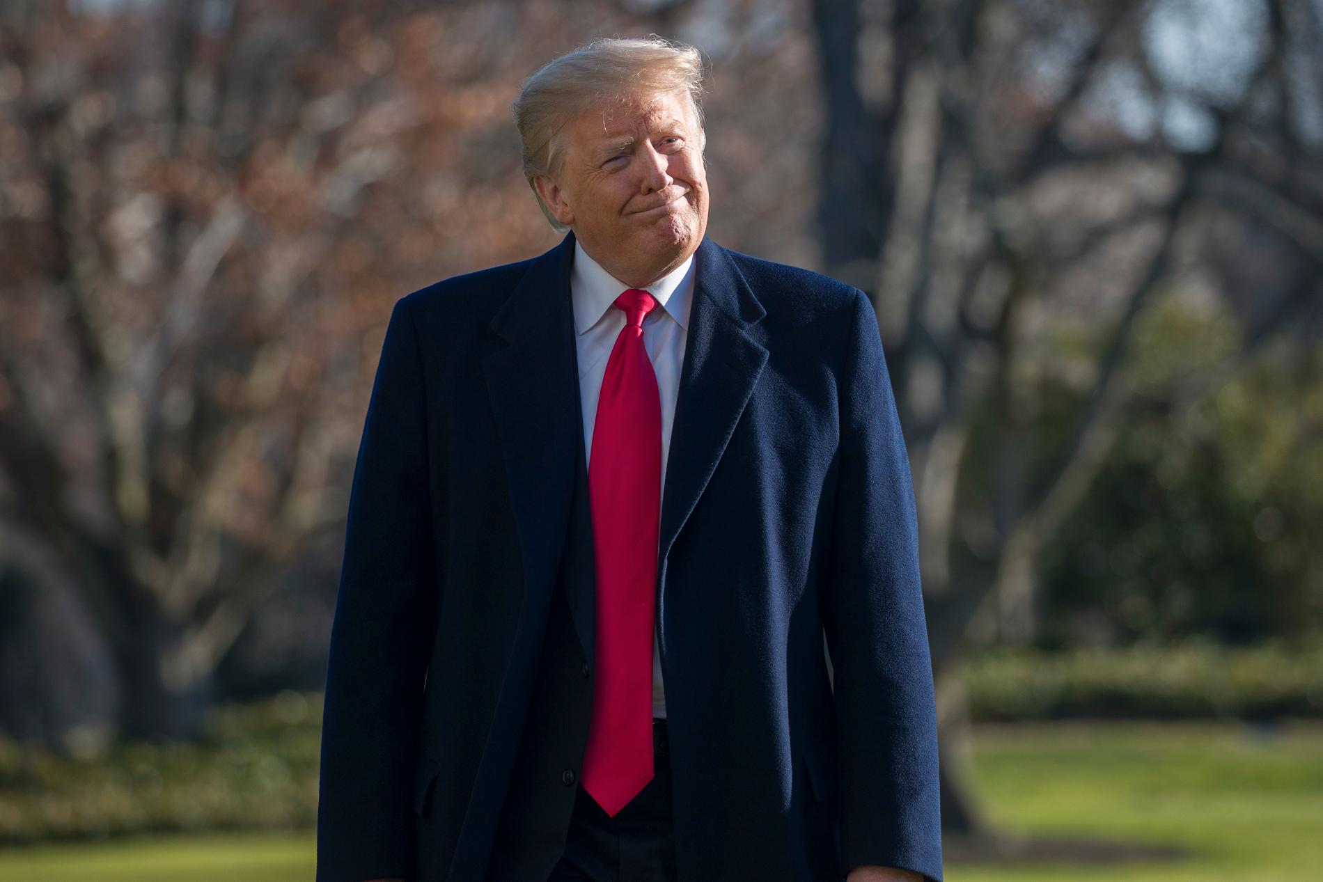 Donald Trump vid Vita huset i januari 2019.