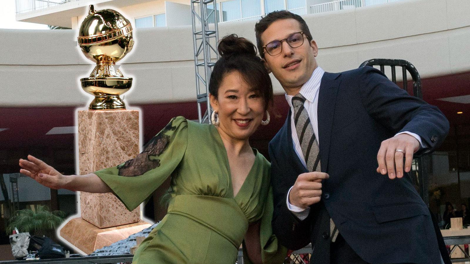 Sandra Oh och Andy Samberg leder Golden Globe-galan natten till måndag svensk tid.