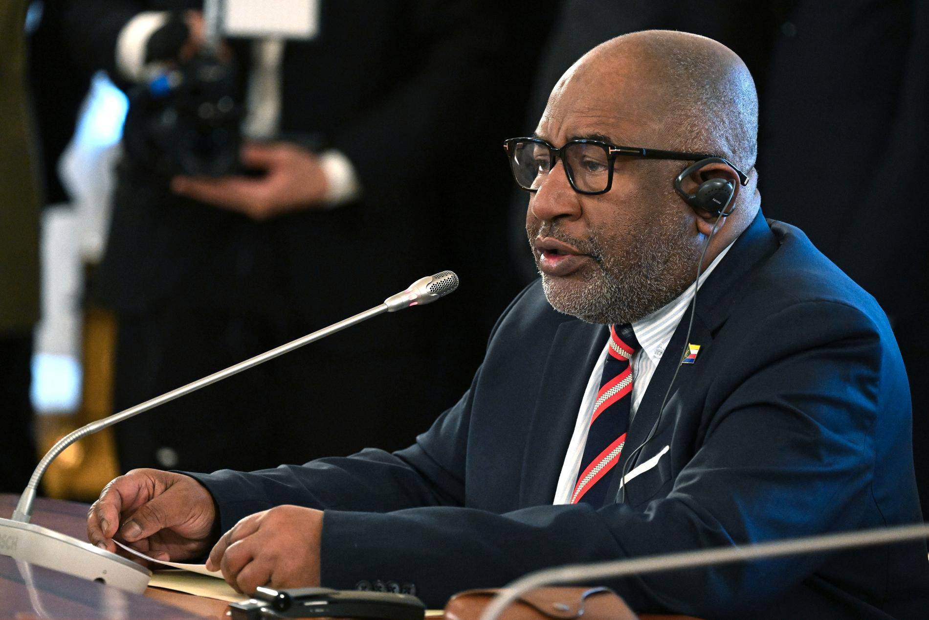 Komorernas president Azali Assoumani är också ordförande i Afrikanska unionen.