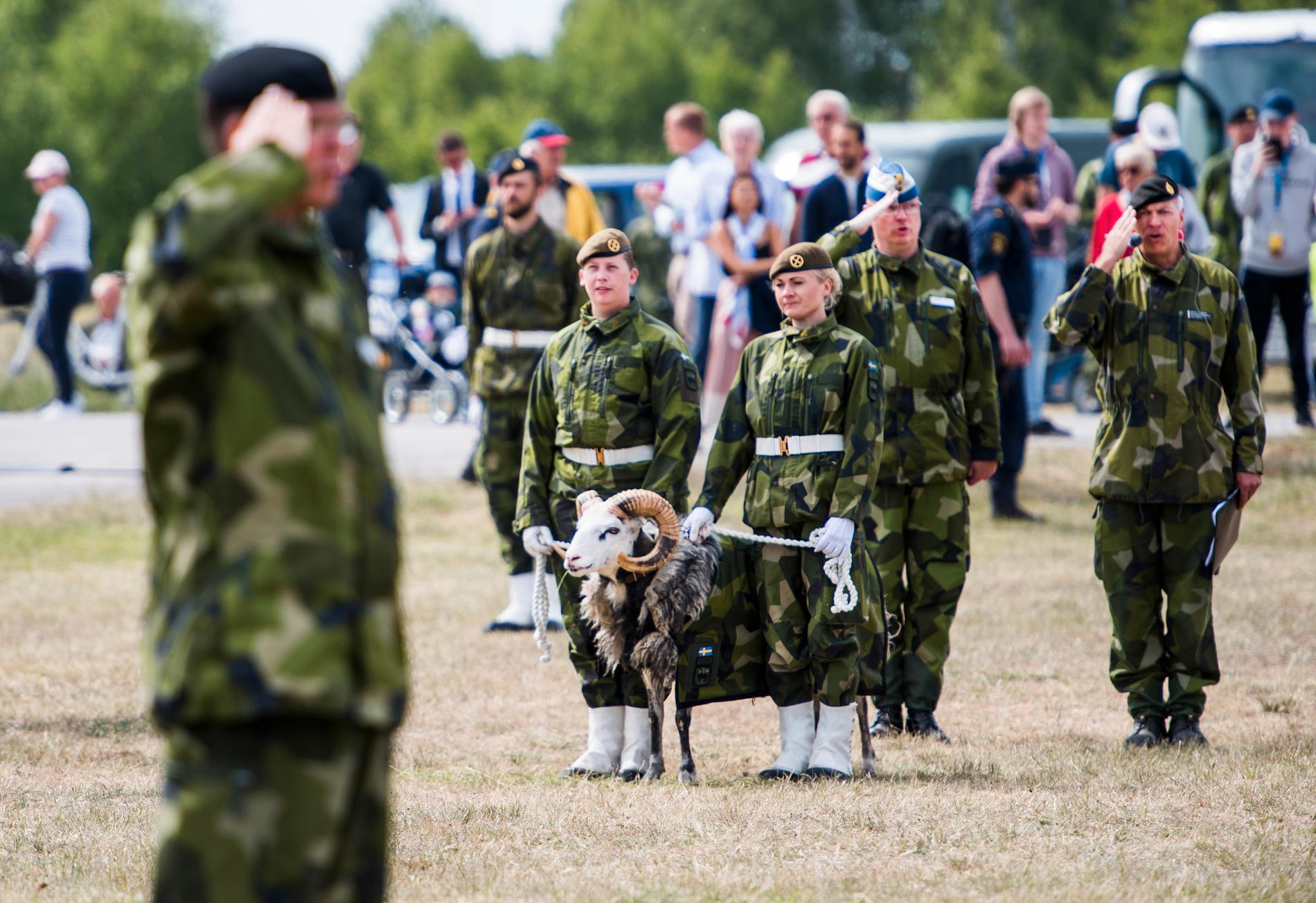 Invigningsceremoni Gotlands regemente P 18 i Visby.