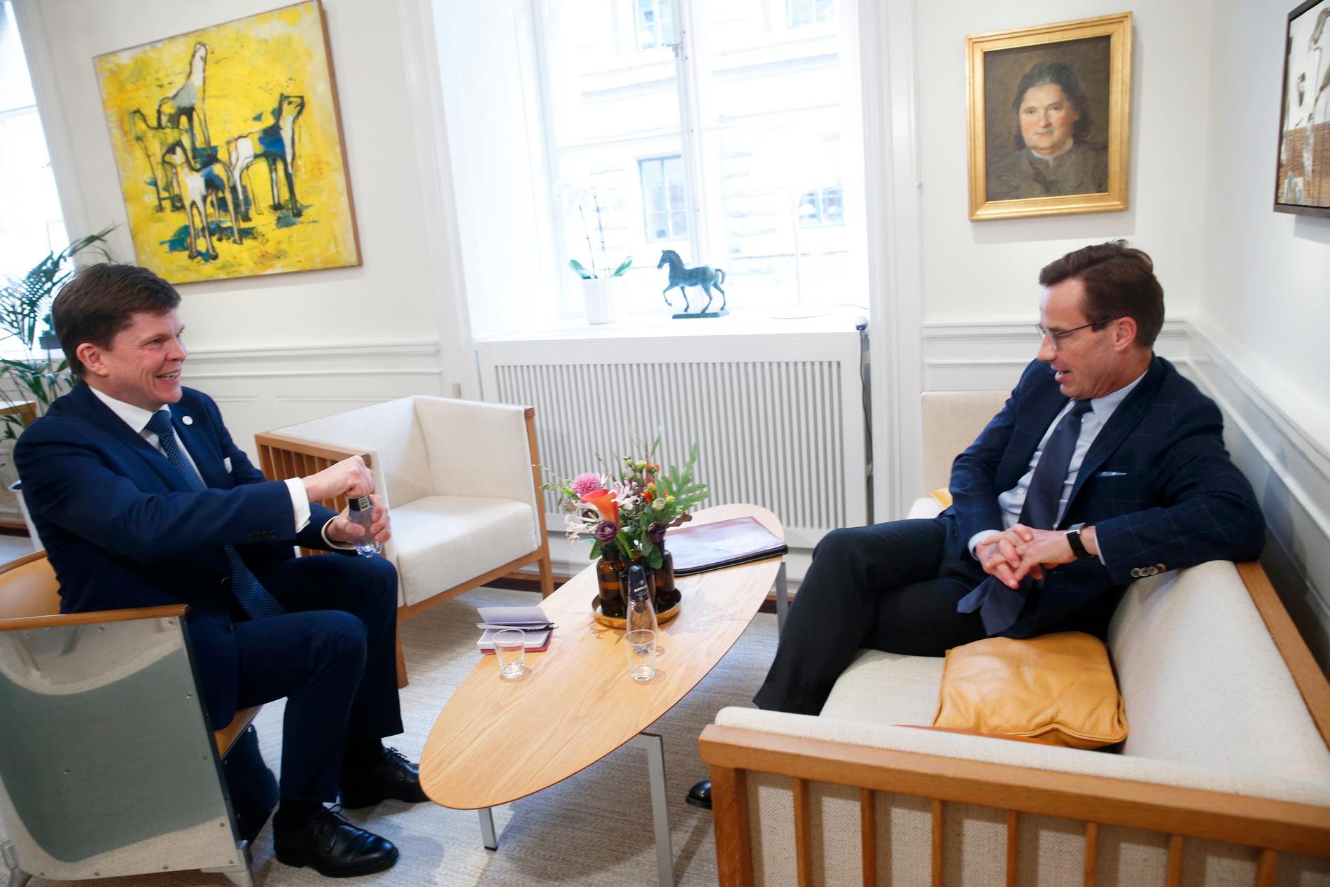 För en vecka sedan gav talman Andreas Norlén (M) Moderatledaren Ulf Kristersson uppdraget att försöka bilda ny regering. Arkivbild