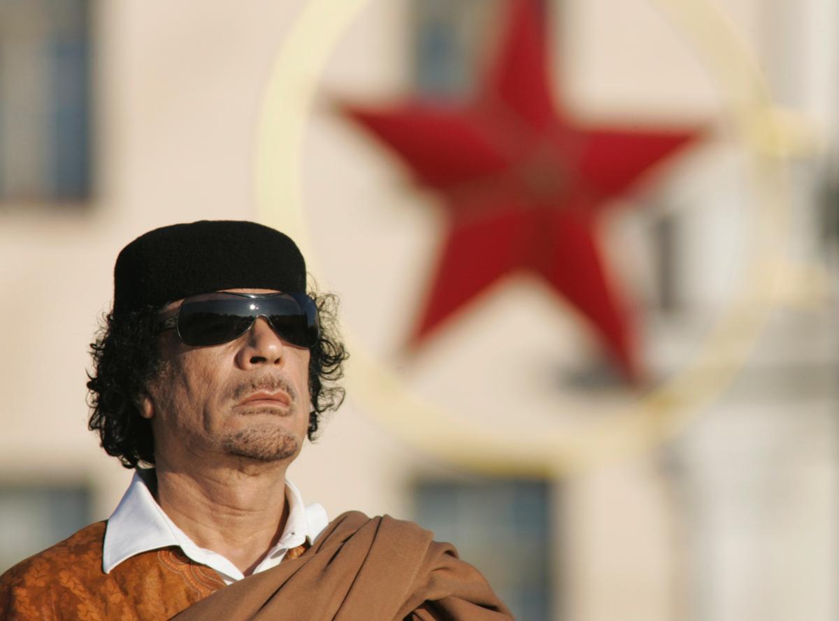 Moammar Gadhafi.