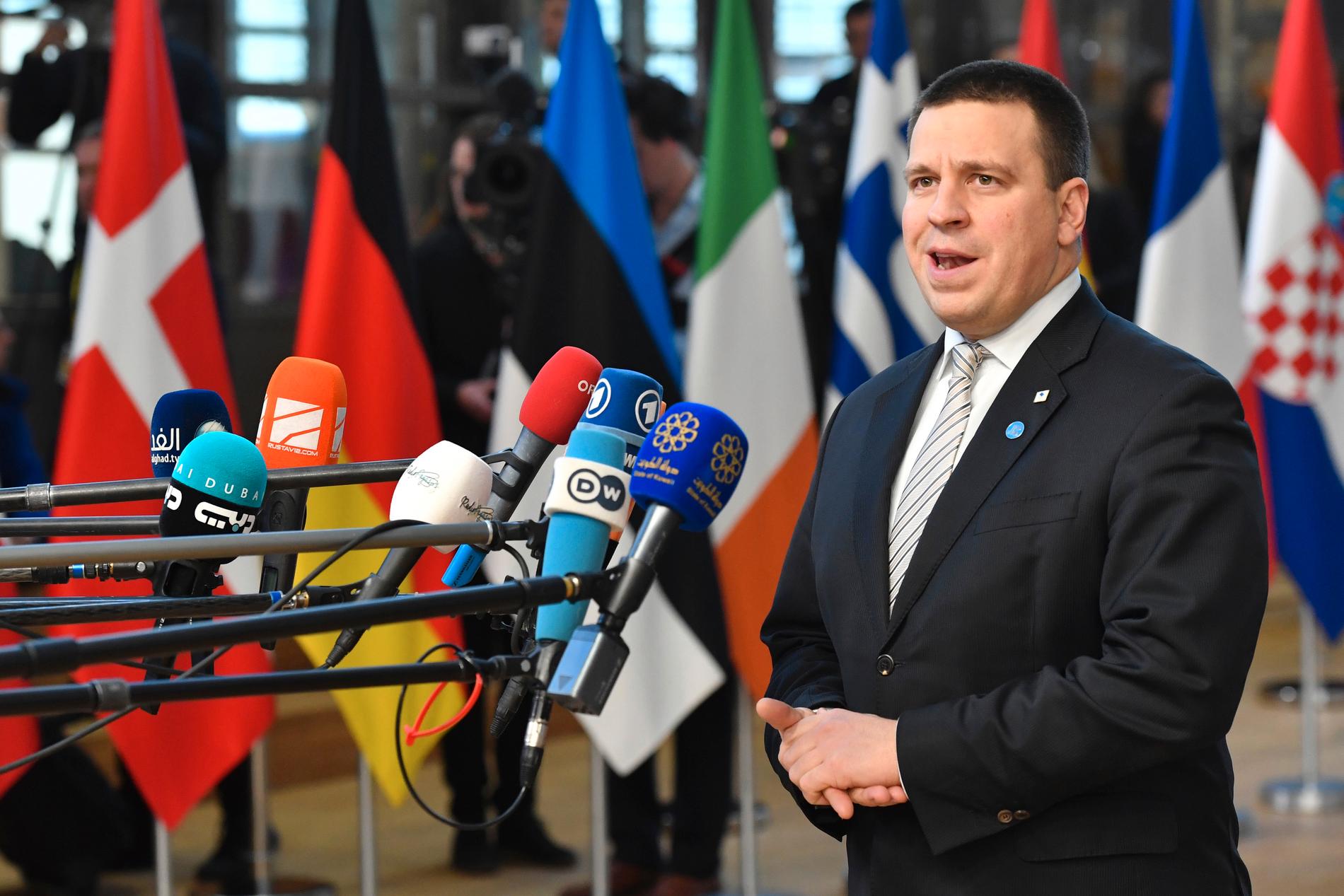 Estlands premiärminister Jüri Ratas har fått förklara sig inför medier gång på gång e att regeringskollegorna i Ekre har gjort utspel. Arkivbild.