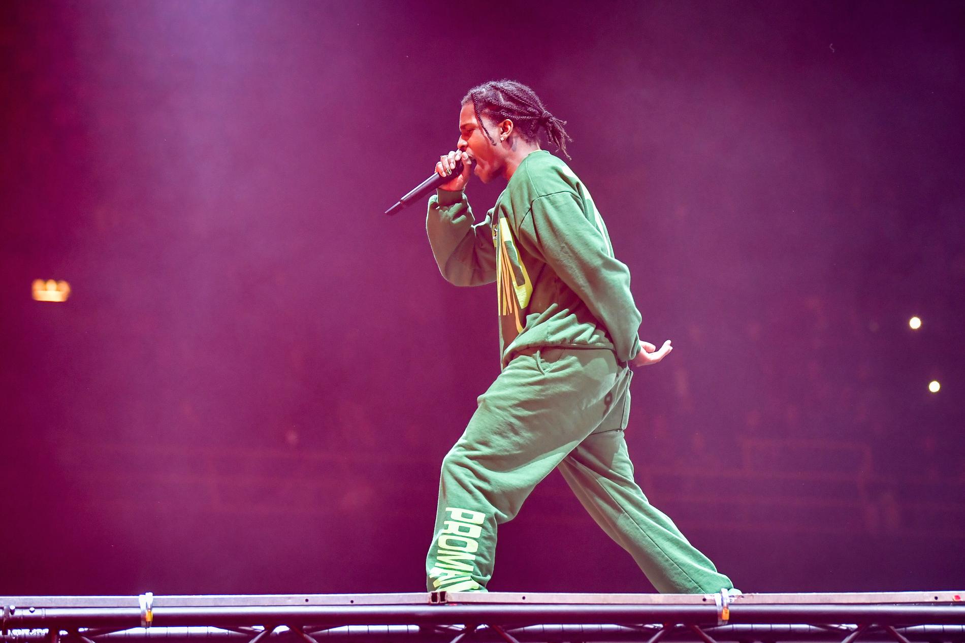 Den amerikanska rapparen Asap Rocky i Globen 2019.