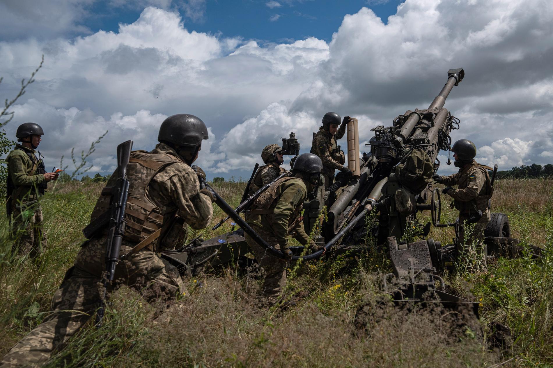 Ukrainsk militär i Charkiv i juli 2022. 