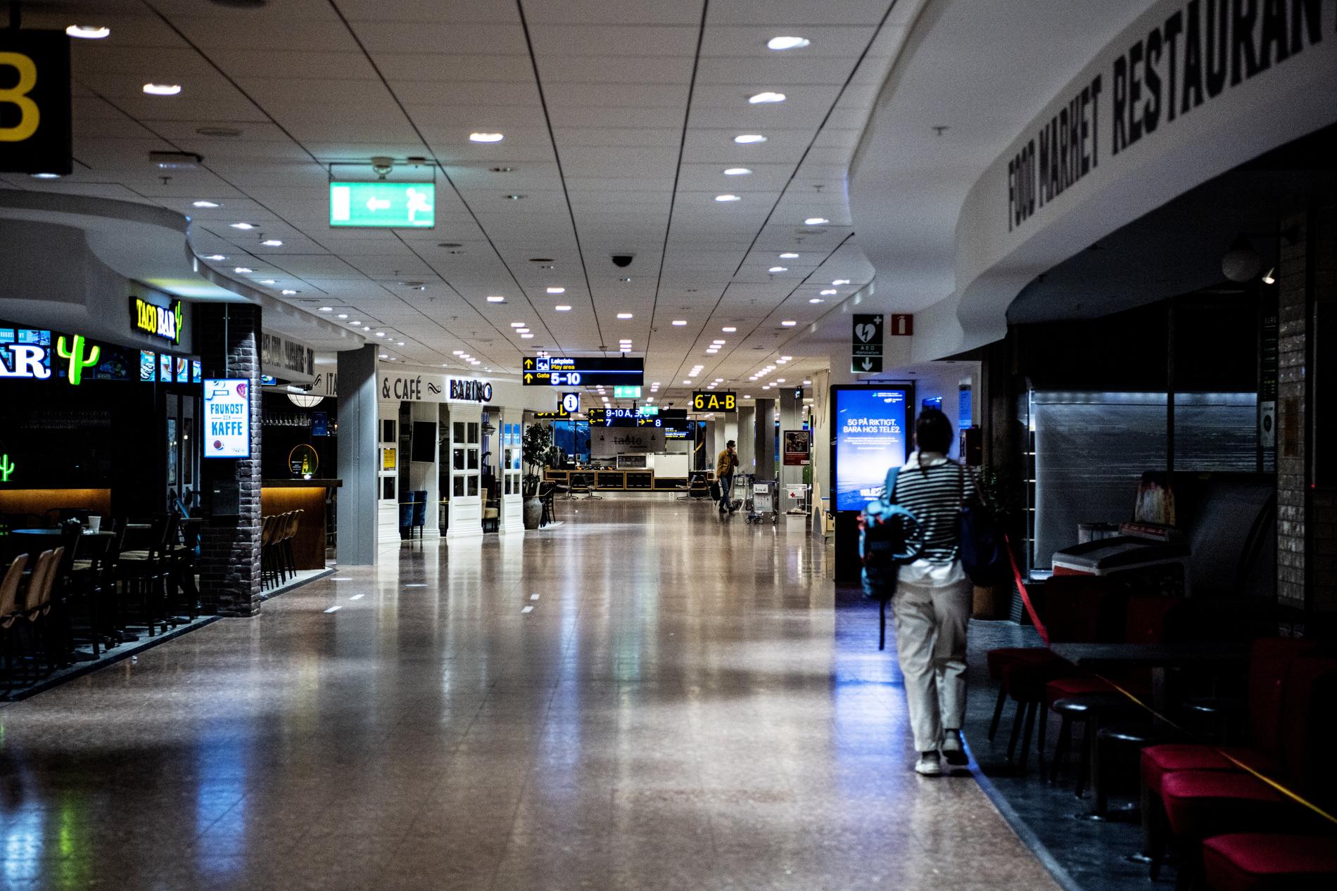 Arlanda flygplats under pandemin. Arkivbild från oktober.