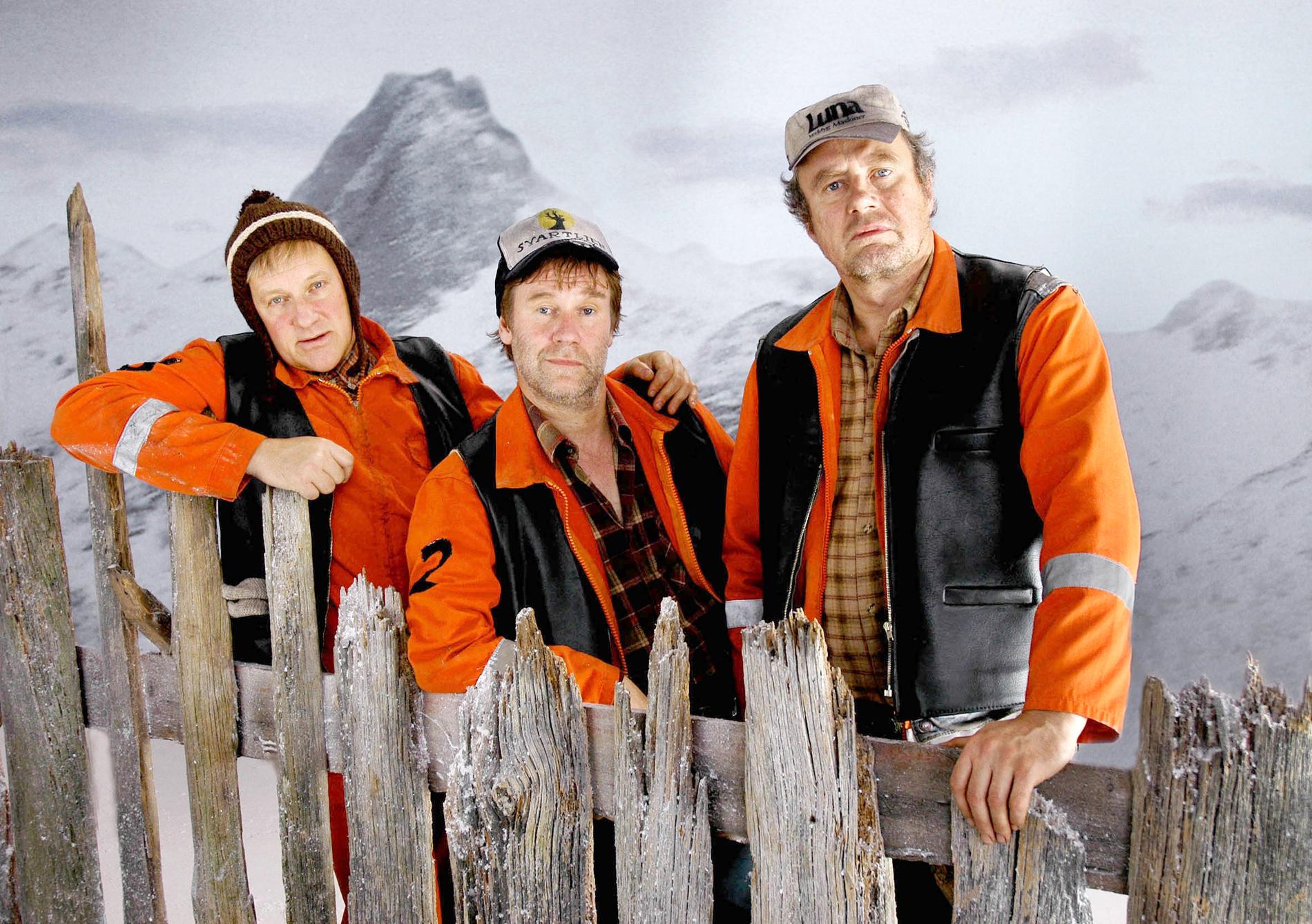 Tomas Norström, Jacob Nordenson och Lennart Jähkel i ”Pistvakt”.