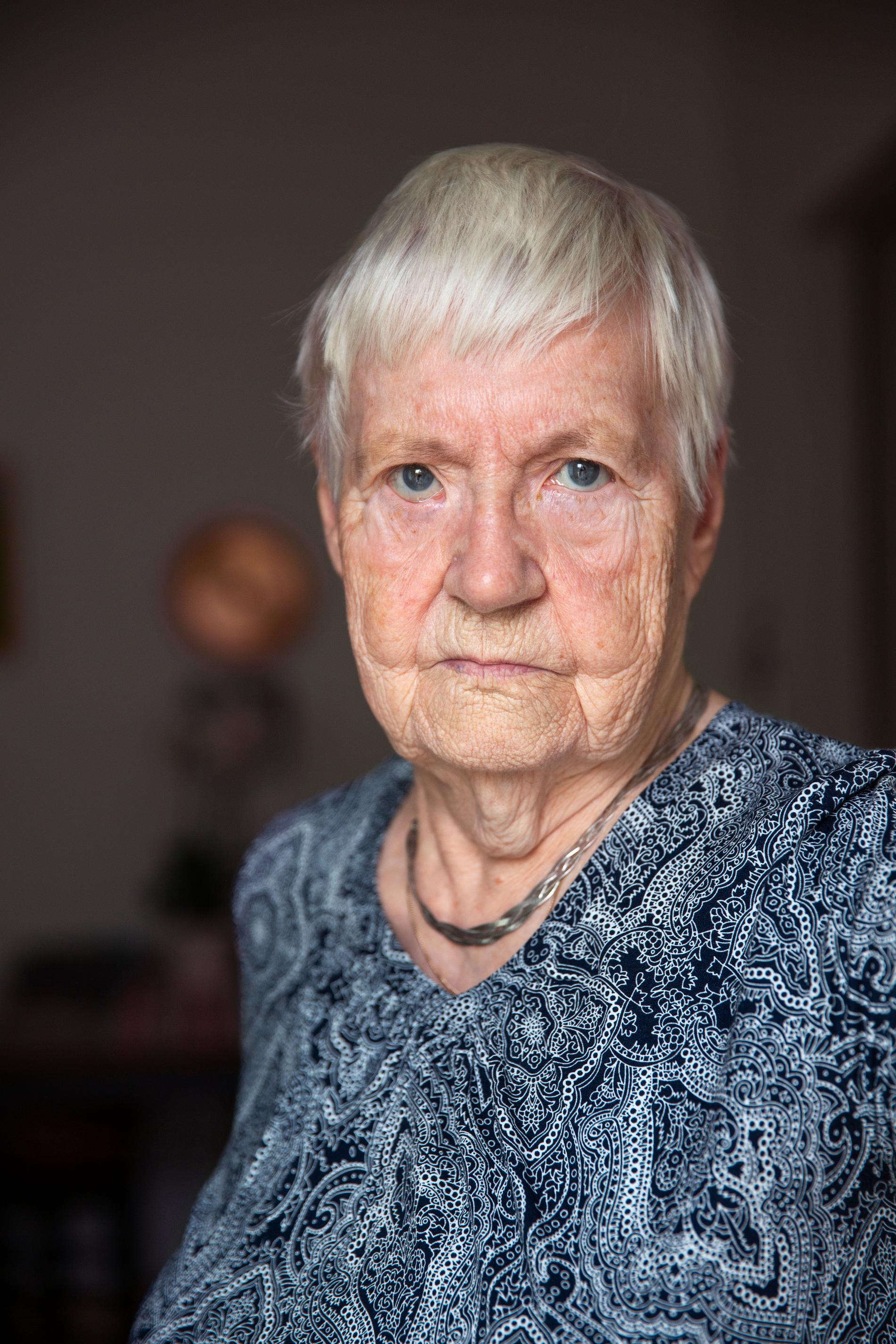 Gerda Nyholm, 87, bor på äldreboendet Skogsgläntan i Stora Sundby.