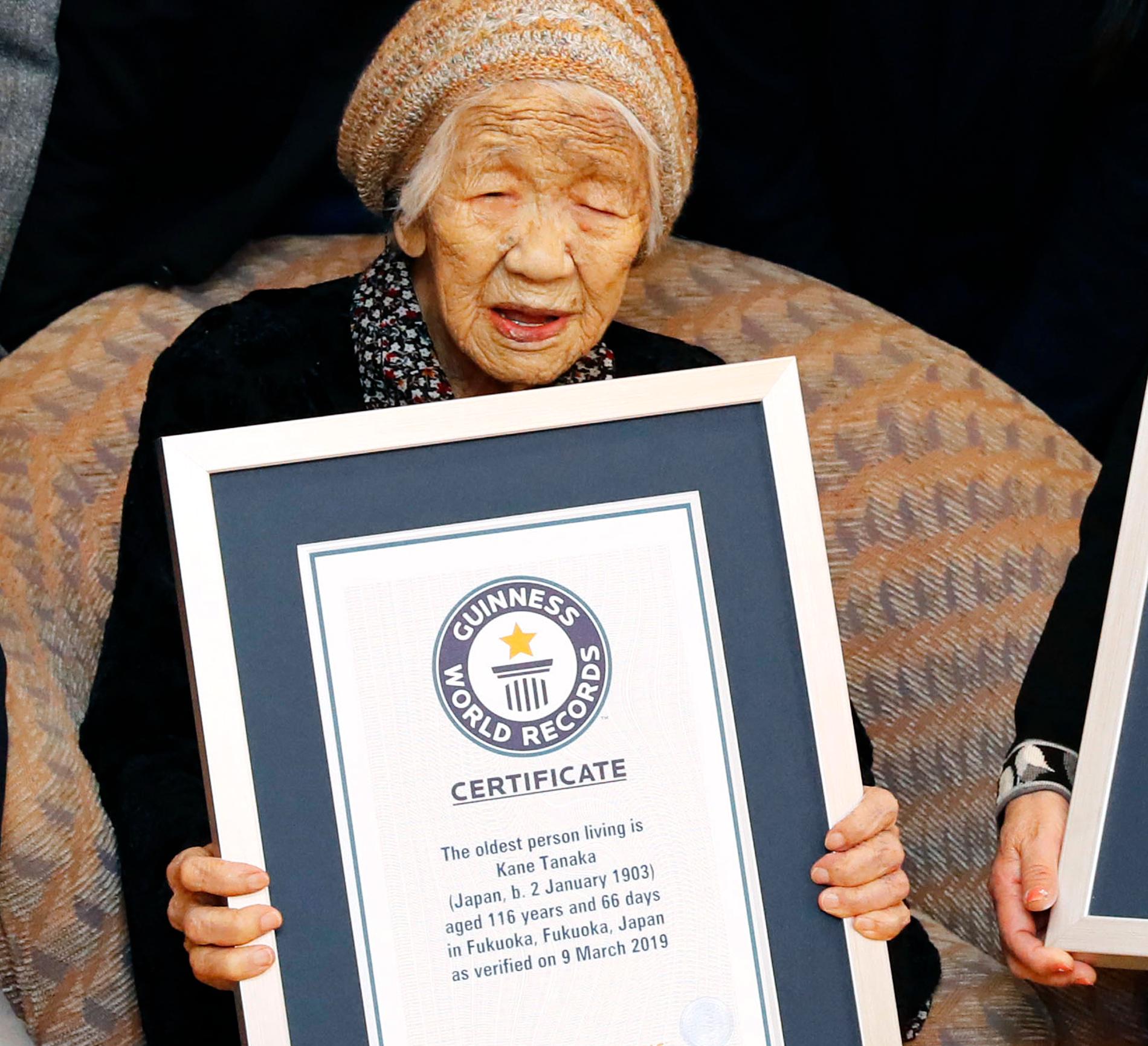 Kane Tanaka är enligt Guinness rekordbok den äldsta nu levande människan på jorden