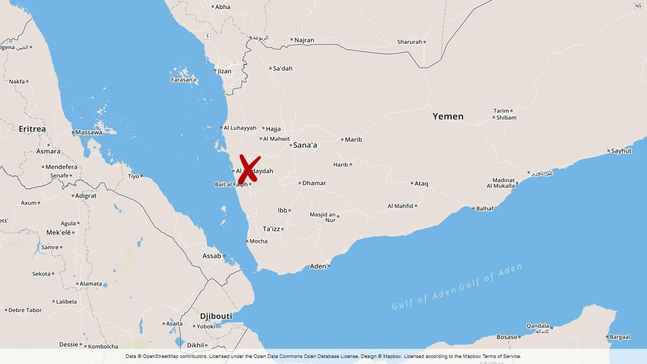 Hamnstaden al-Hudaydah i Jemen.