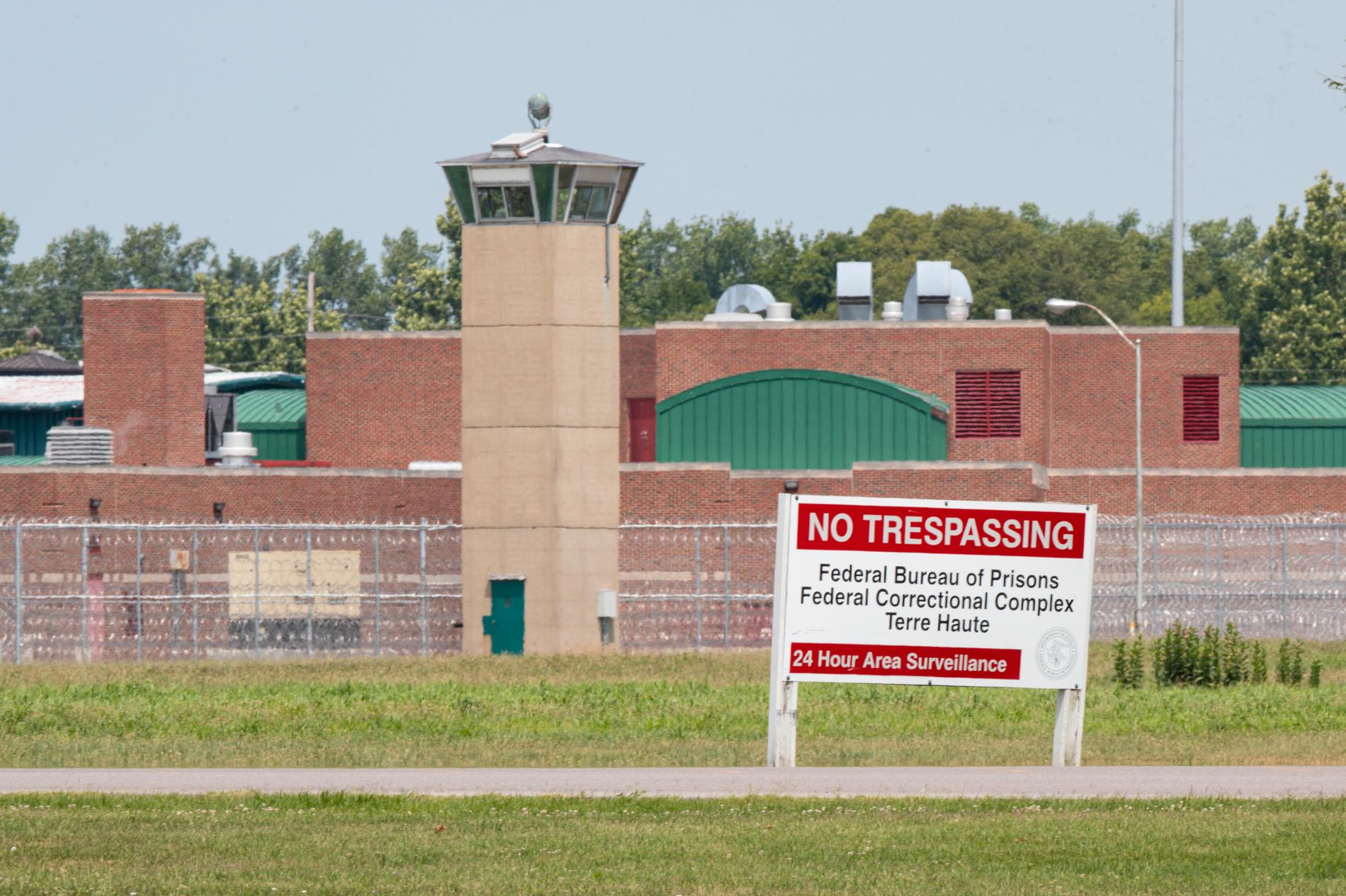 Högsäkerhetsanläggningen Terre Haute i Indiana i USA. Där hålls de flesta fångar som dömts till döden i federala mål.
