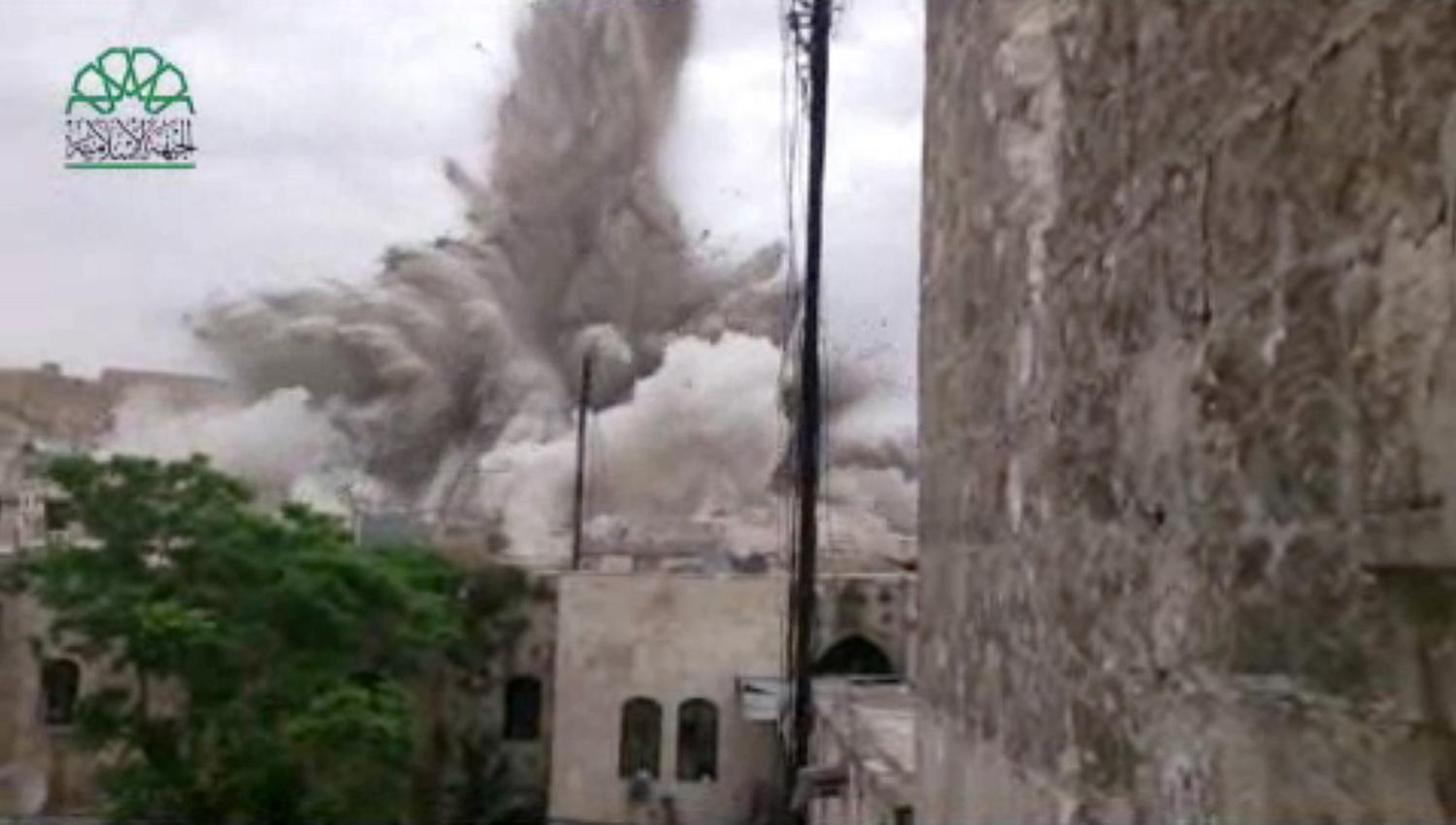 Explosion i Aleppo.