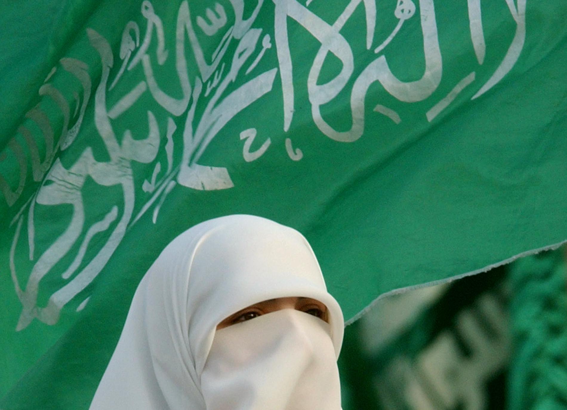 Tysklands regering vill förbjuda Hamas gröna flagga. Arkivbild.