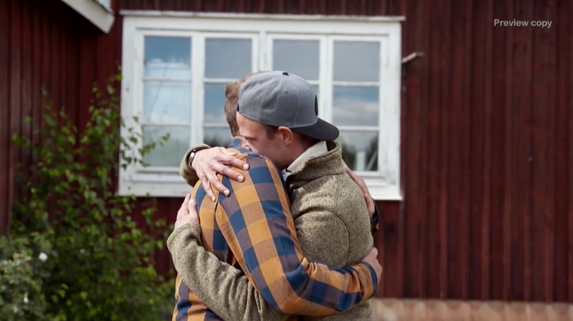 Patrik och Einar tar farväl.