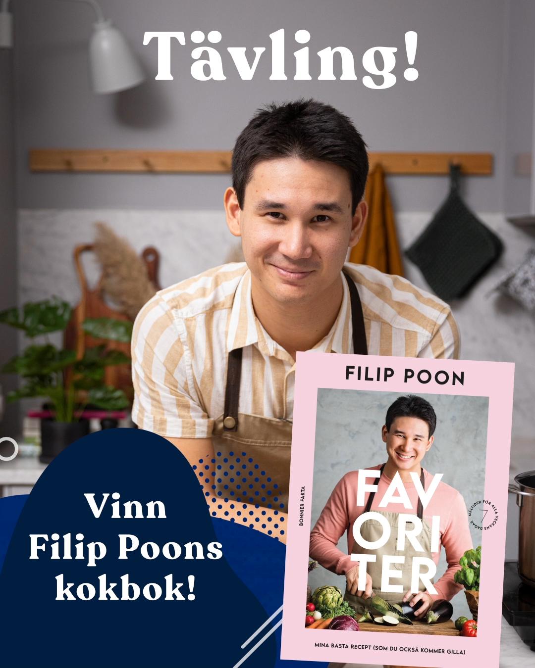 Var med och tävla om att vinna Filip Poons kokbok ”Favoriter”.