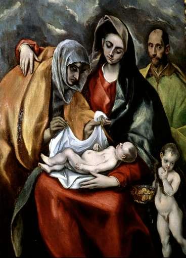 El Grecos målning "La sagrada familia".