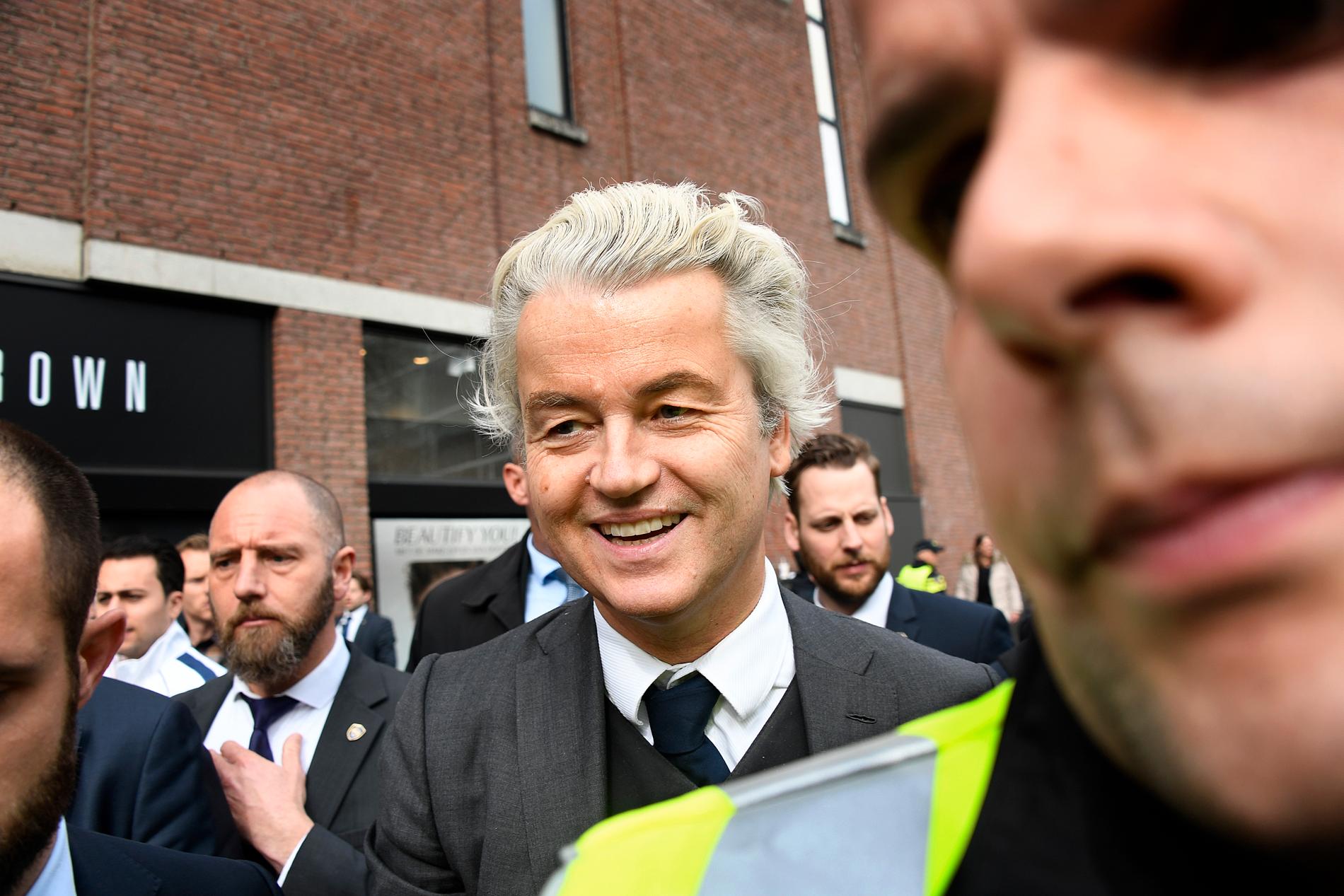 Geert Wilders på valmöte.