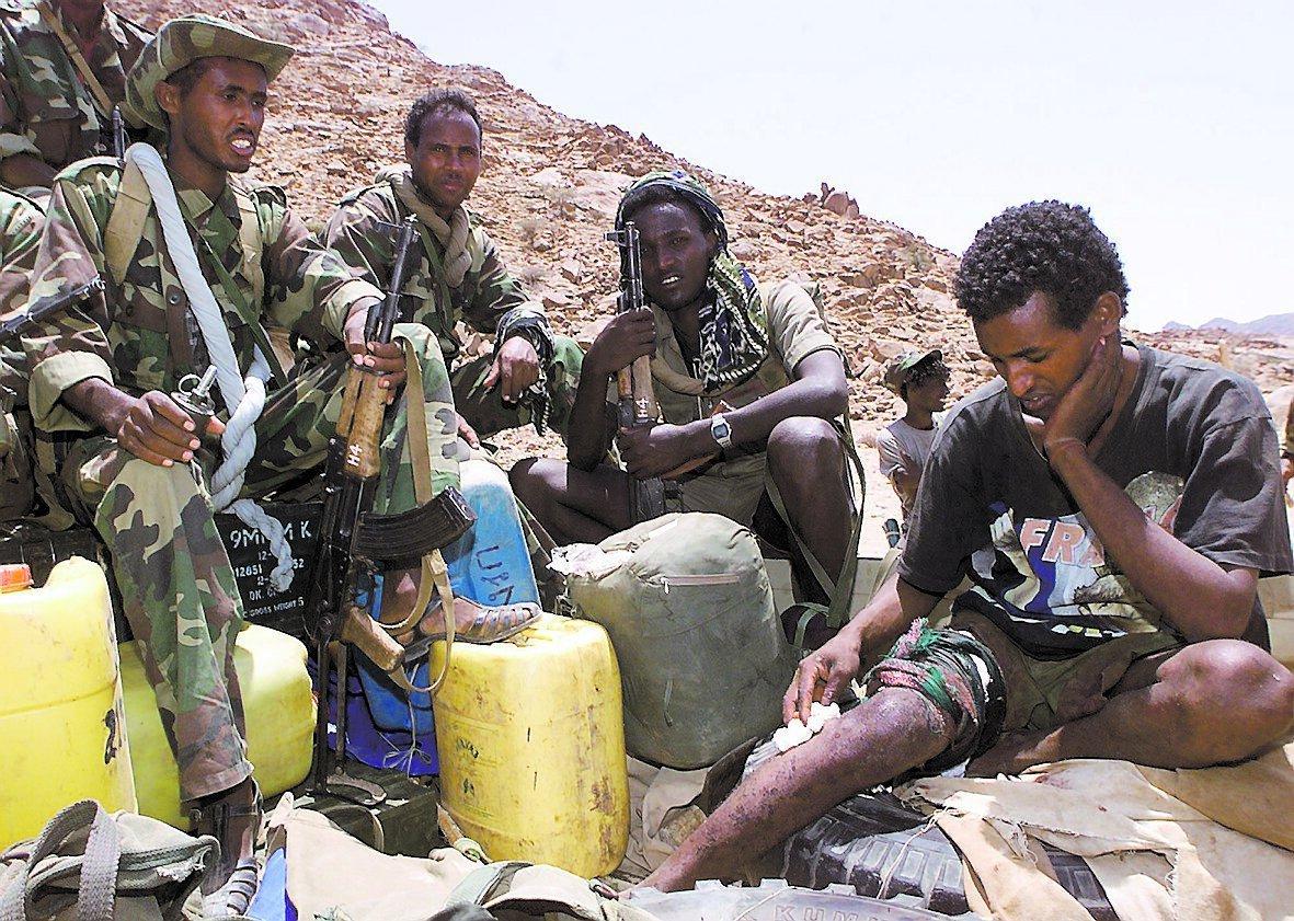 nära fred Eritreanska soldater strax före vapenstilleståndet för nio år sedan.