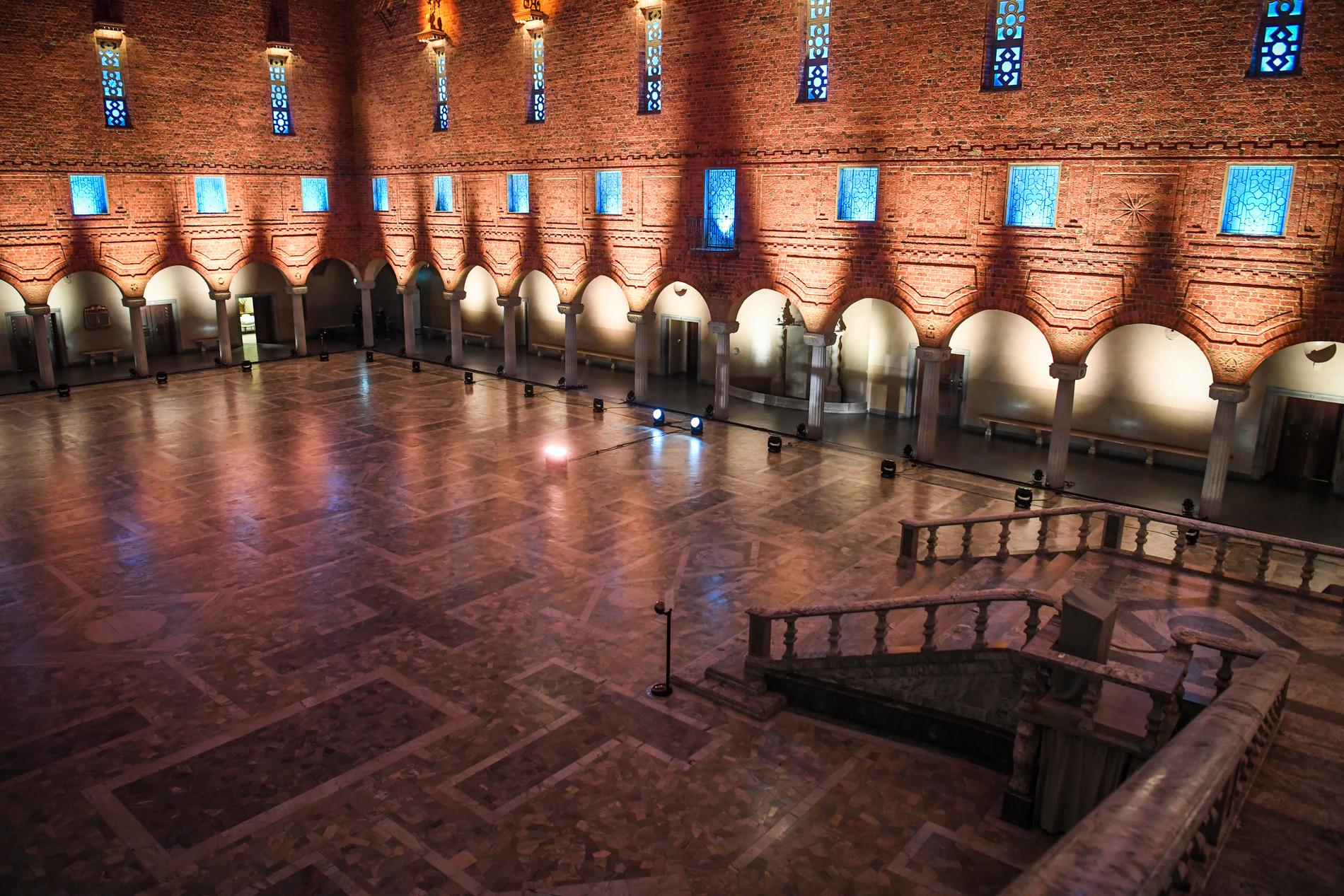 Blå hallen i Stockholms stadshus. Arkivbild.