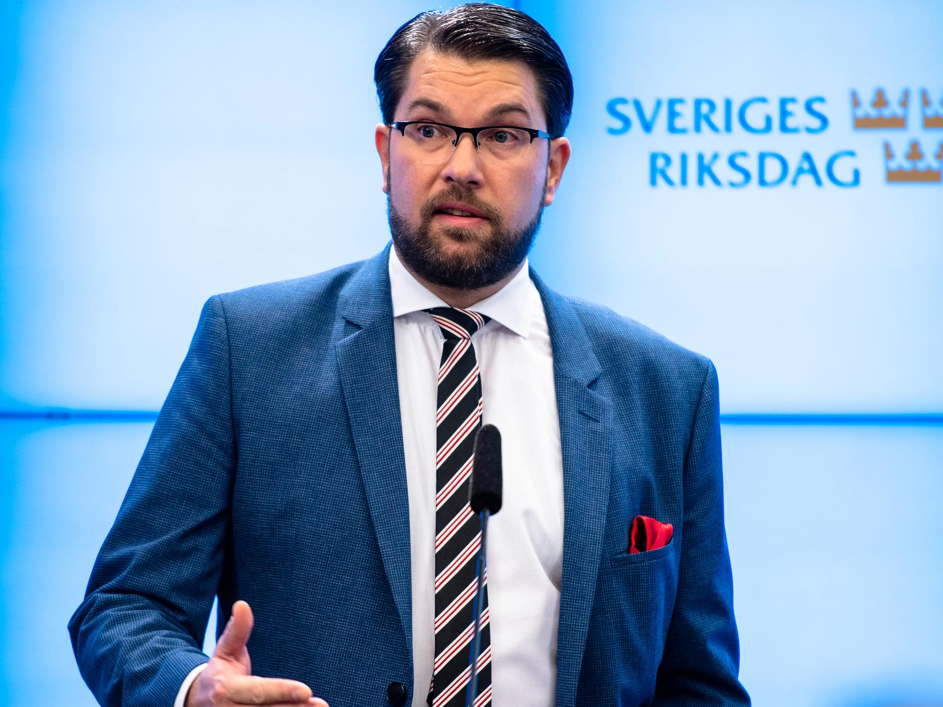 SD:s partiledare Jimmie Åkesson. 