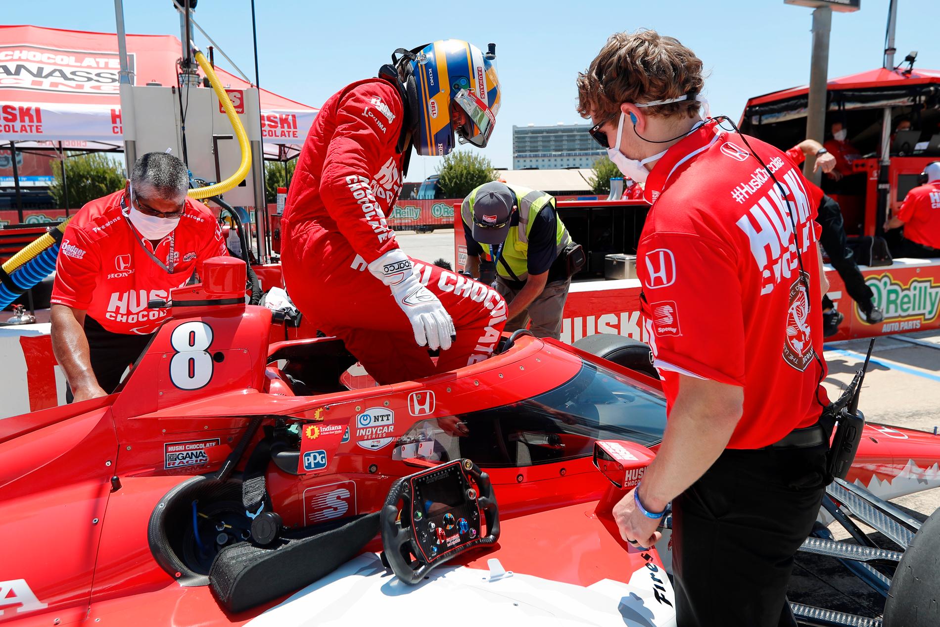 Marcus Ericsson slipar formen inför Indy 500.  