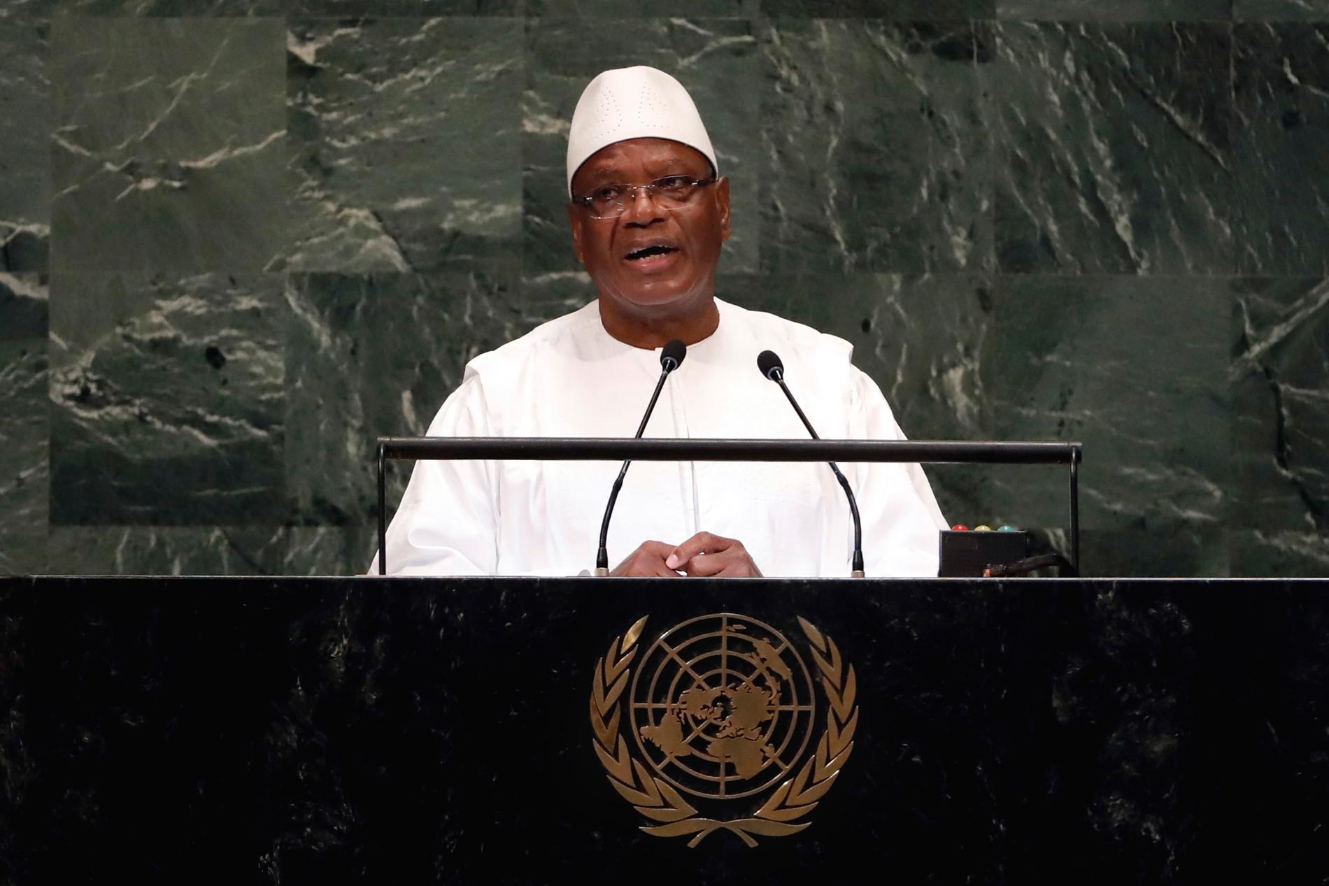 Malis president Ibrahim Boubacar Keita i FN i fjol.