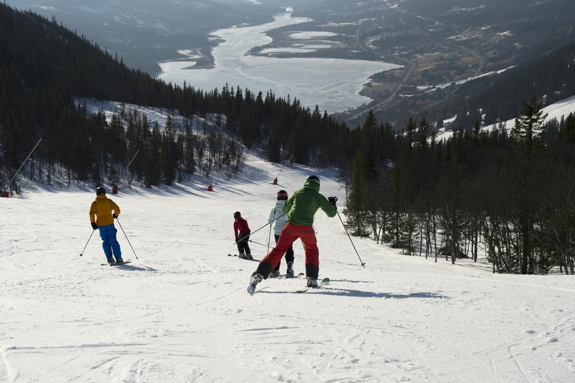 Under sportlovet är det många som gillar att åka skidor.