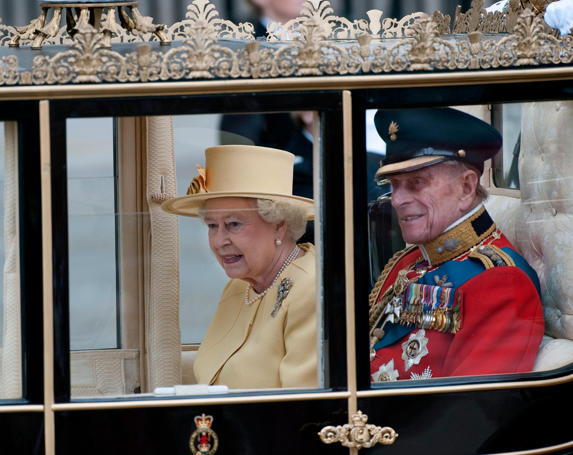 Drottning Elizabeth och prins Philip före pandemin. Arkivbild.