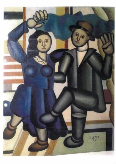 Tavla med titeln "Personnages" som påstås ha målats av Fernand Léger. Enligt polisen handlar det om en förfalskning.