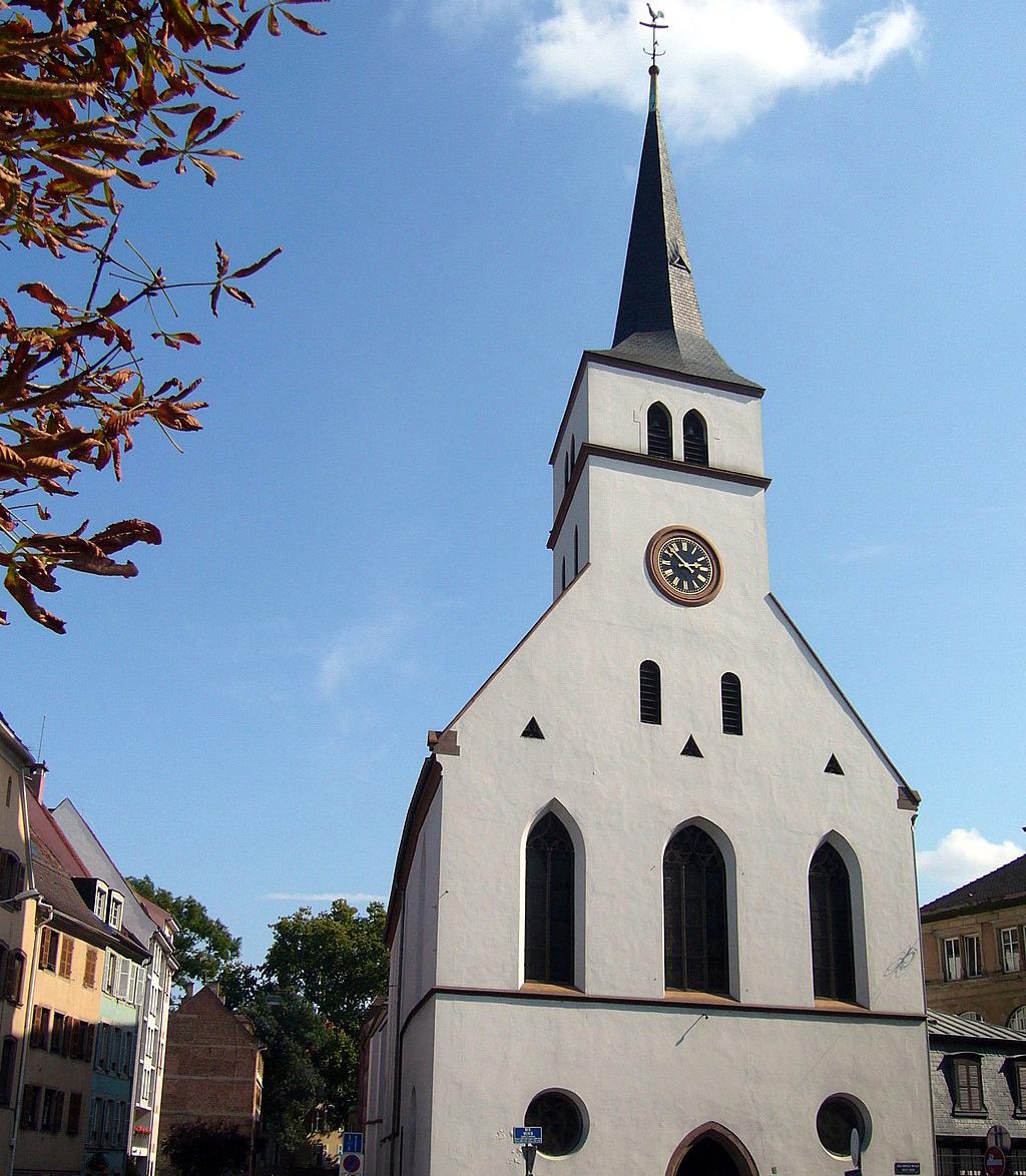 Protestantiska kyrkan Saint Guillaume i Strasbourg 